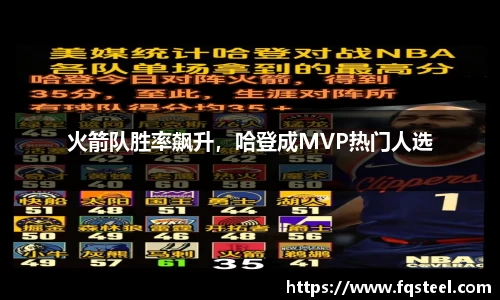 火箭队胜率飙升，哈登成MVP热门人选